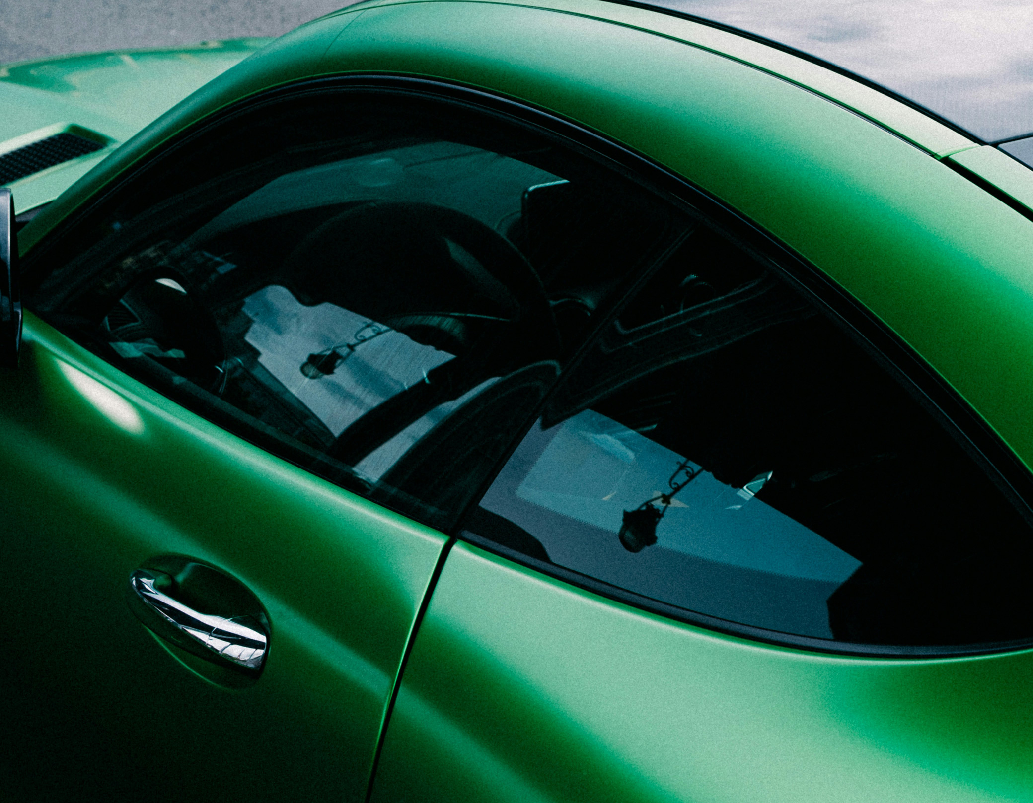 Car tint applied to a sports in Cincinnati, Ohio.