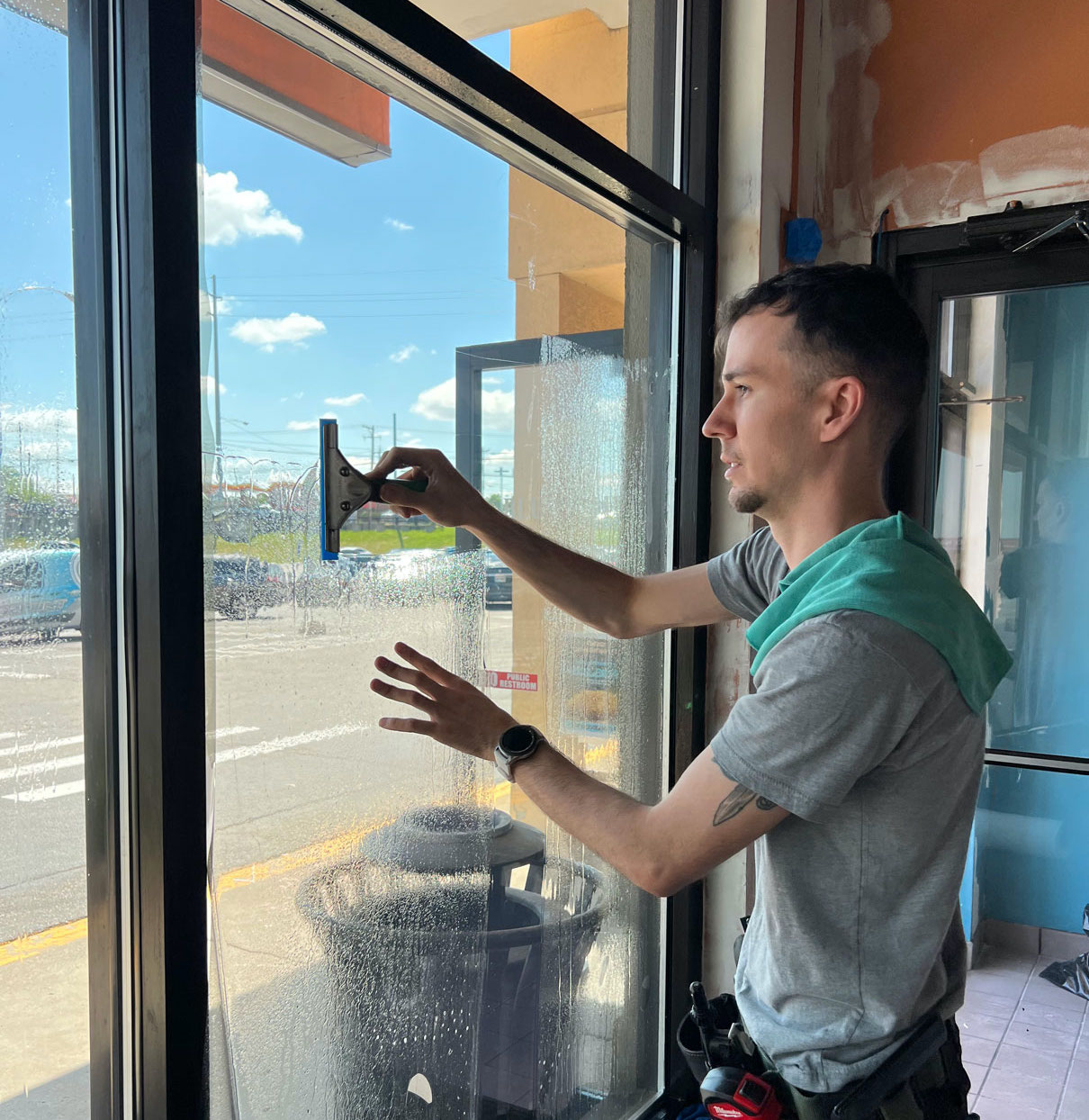 Professionally installed solar film on a residential home in Cincinnati, Ohio