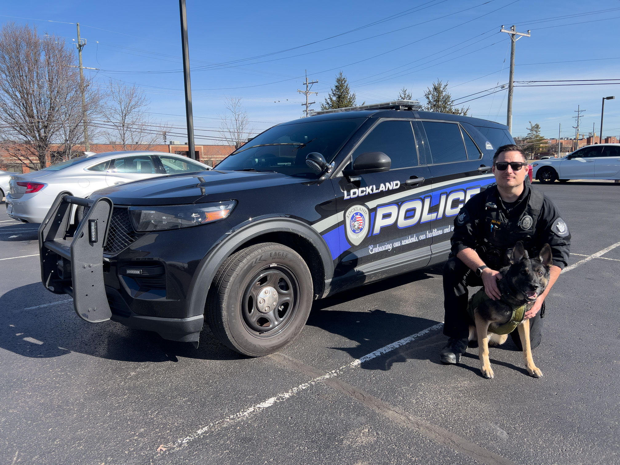 Police K-9 vehicle with tint applied on the windows